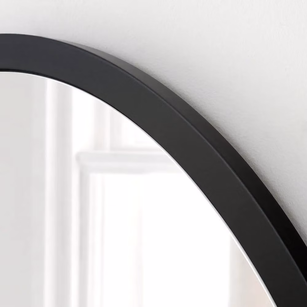 Yearn Mirrors Eternity Contemporary Black Oval Wall Mirror – 3