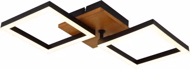 Netlighting Kerry Integrated LED Semi Flush Ceiling Light, Matt Black, 3x LED, 3000K Warm White