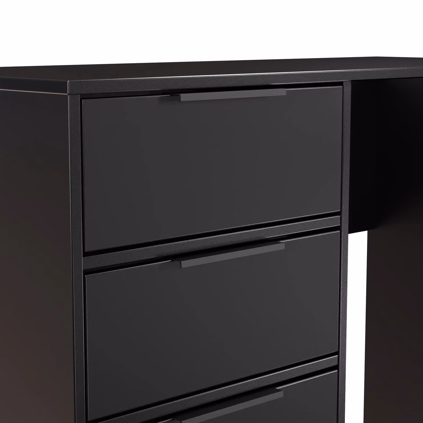 Ready Assembled 2 U Fuji 4 Drawer Vanity in Black – 3