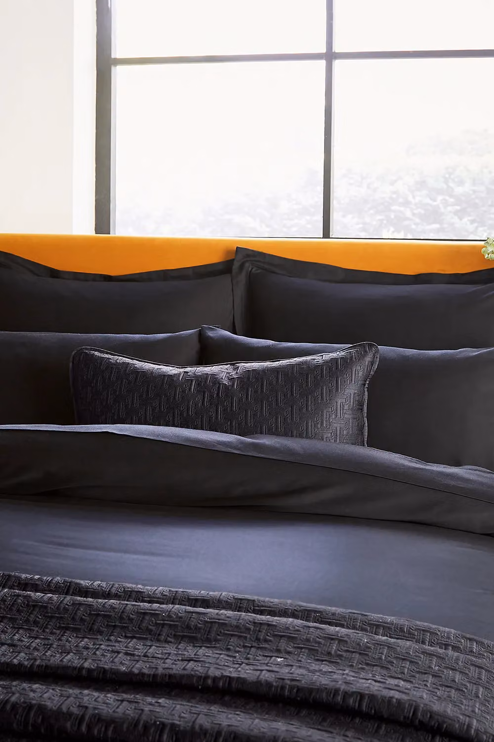 Ted Baker 250 Thread Count Plain Dye Mako Satin Cotton Square Oxford Pillowcase, Black – 2