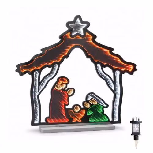 Samuel ALEXANDER Christmas Infinity Light up Nativity Scene with Multi-Coloured LEDs – 3