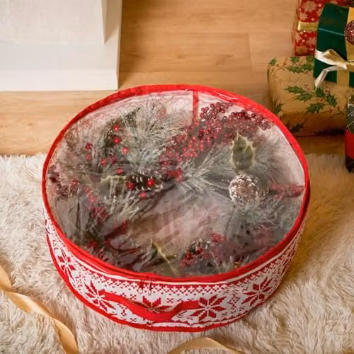 OHS Red Wreath Storage Bag with Handles – 1