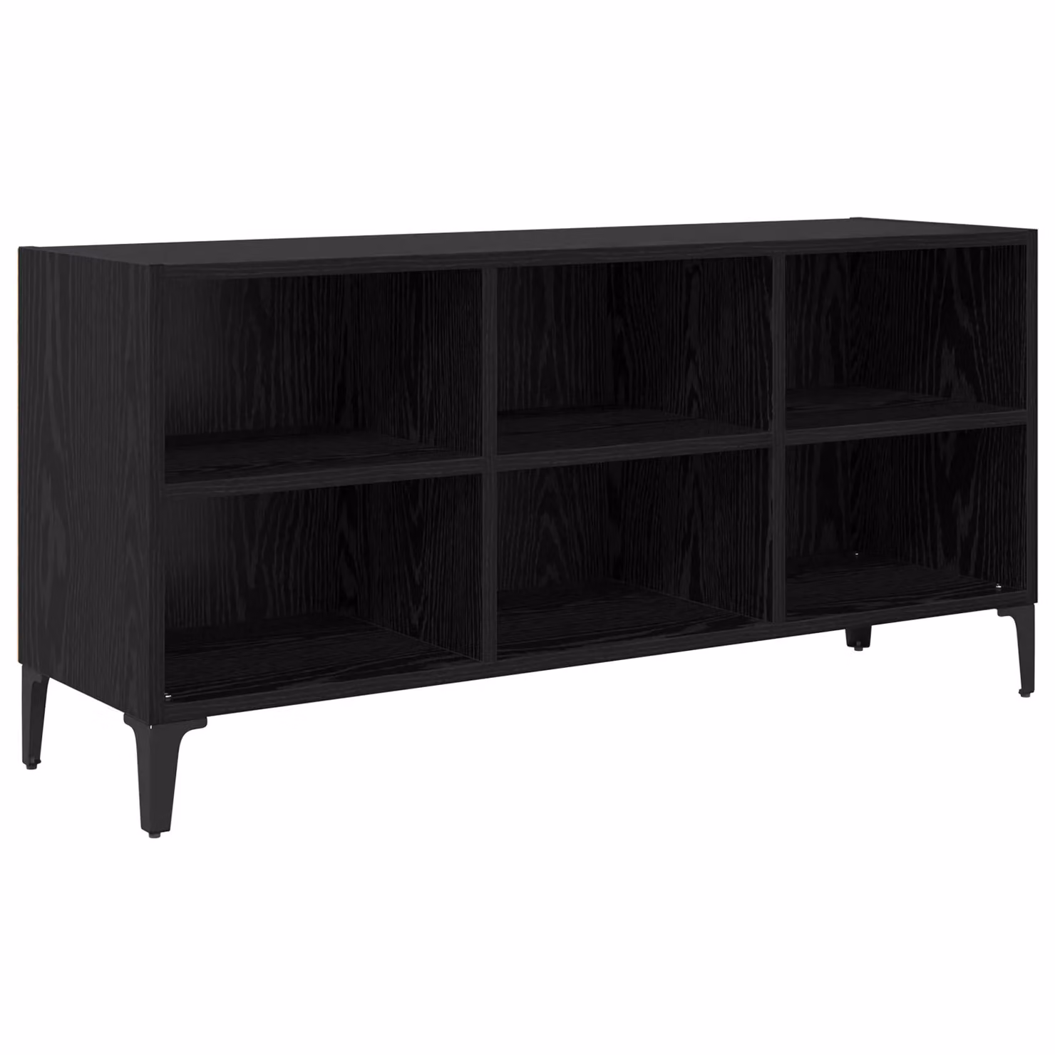 Berkfield Home Modern Black Oak TV Stand in Matt Black MDF – 2