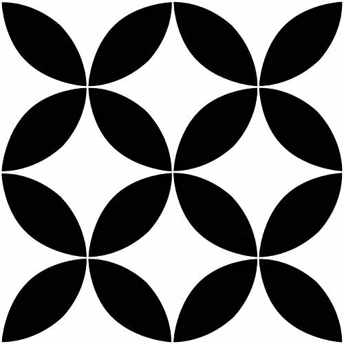 FloorPops FP3301 Starlight Self-Adhesive Art Deco Floor Tiles, Black, W: 30.48 cm, L: 30.48 cm, T: 0.15 cm – 1