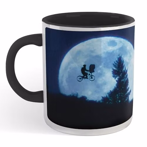 Zavvi E.T. The Extra-Terrestrial Moon Cycle Ceramic Mug in Black and Multicolour
