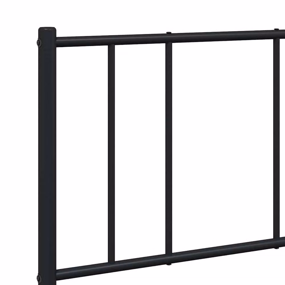 Berkfield Home Metal Bed Frame with Headboard and Footboard in Black, W/D/H: 120 x 200 cm – 4