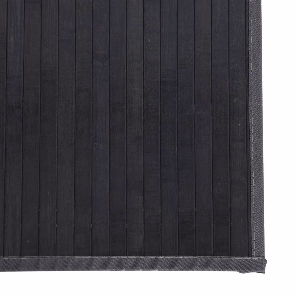 Berkfield Home Rectangular Bamboo Rug in Dark Grey, W: 60 cm, L: 1000 cm – 4