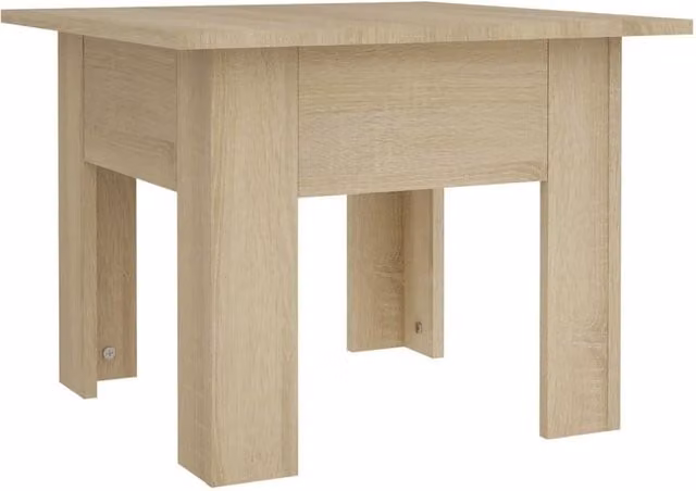 Berkfield Home Sonoma Oak Coffee Table in Brown, W/D/H: 55 x 55 x 42 cm