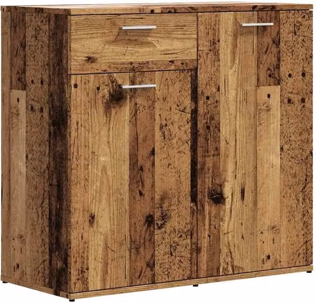 Berkfield Home Old Wood Sideboard in Brown, W/D/H: 80 x 36 x 75 cm