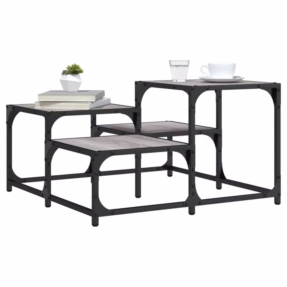Berkfield Home Grey Sonoma Coffee Table, W/D/H: 68 x 68 x 40 cm – 2