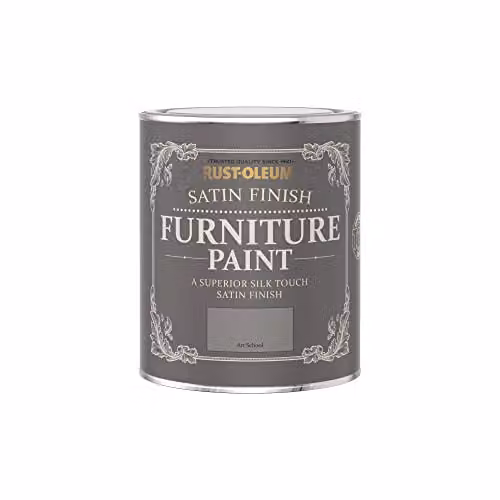 Rust-Oleum Grey Satin Furniture and Skirting Board Paint, 750ml – 2