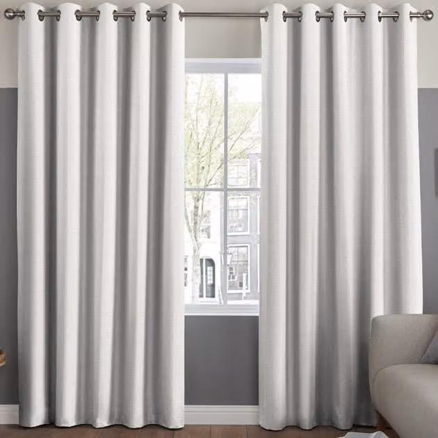 Simply Collection Made to Measure Blackout Fabric Panel Curtain with Eyelets in Grey, Silver or White