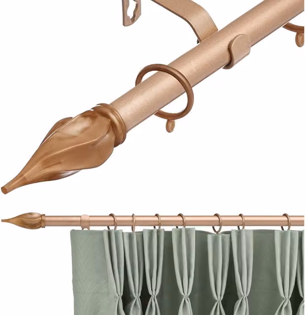 Lister Cartwright Extendable Metal Curtain Pole Rod for Voiles, Bronze, W: 120 - 210 cm