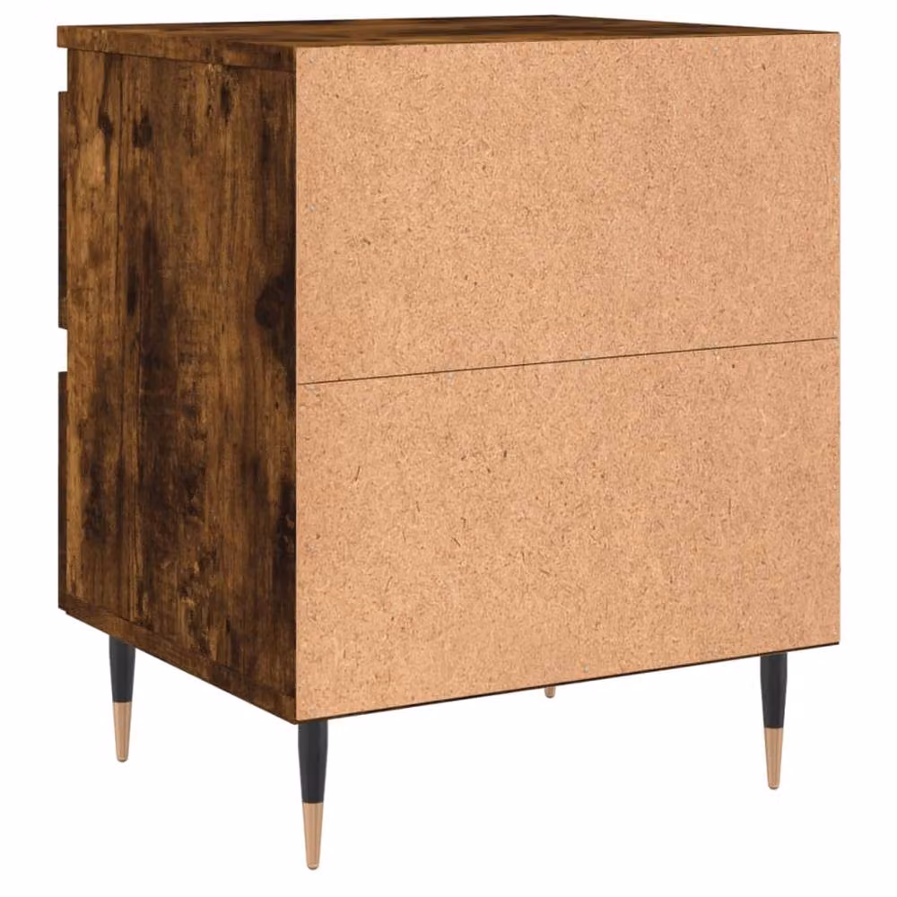 Berkfield Home Smoked Oak Bedside Cabinet in Brown, W/D/H: 40 x 35 x 50 cm – 4