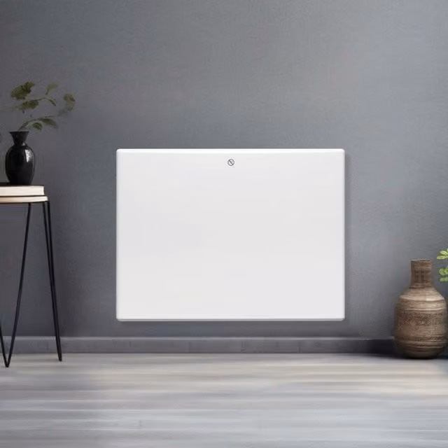 Futura White Electric Convector Radiator Panel Heater, Wall Mounted or Freestanding, W: 54 cm, H: 54 cm, D: 54 cm
