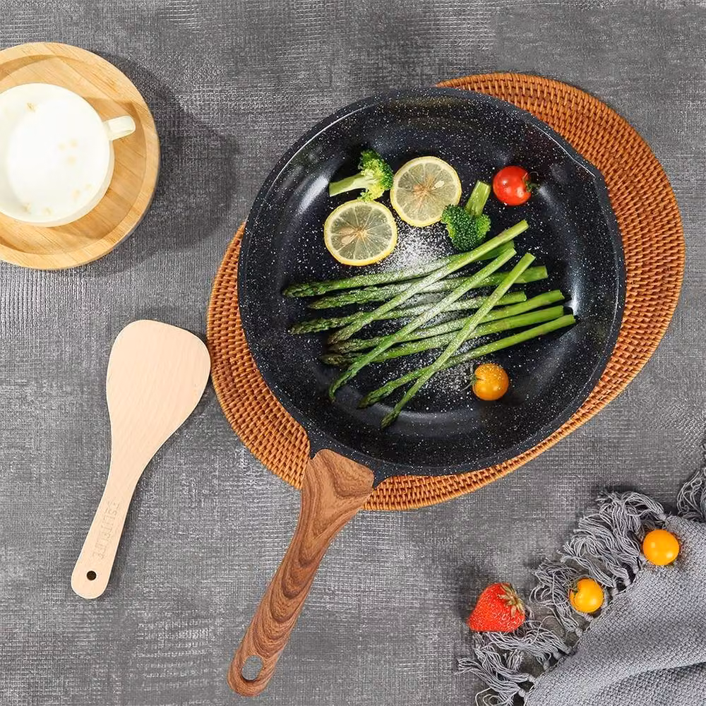 Kelvenix Non Stick Black Ceramic Granite Marble Coated Frying Pan – 4
