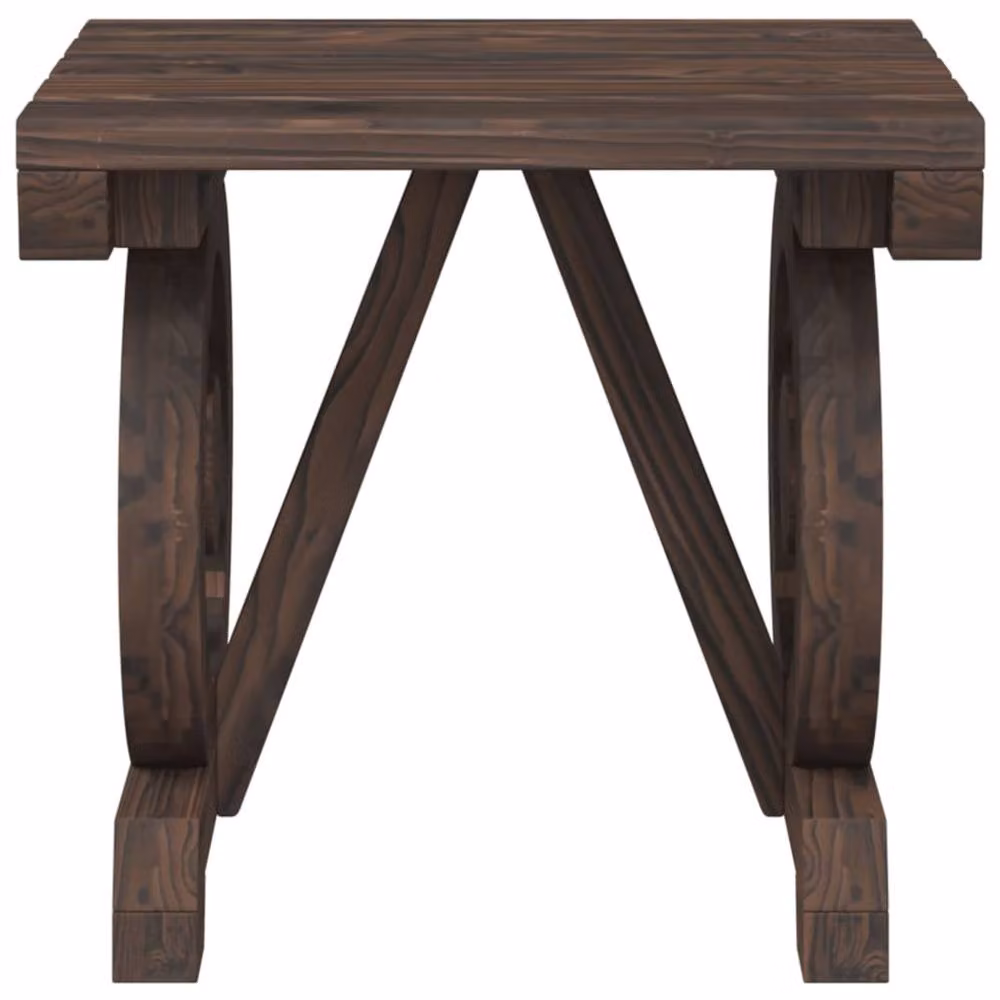 Berkfield Home 5 Piece Rustic Solid Wood Garden Dining Set in Brown – 4