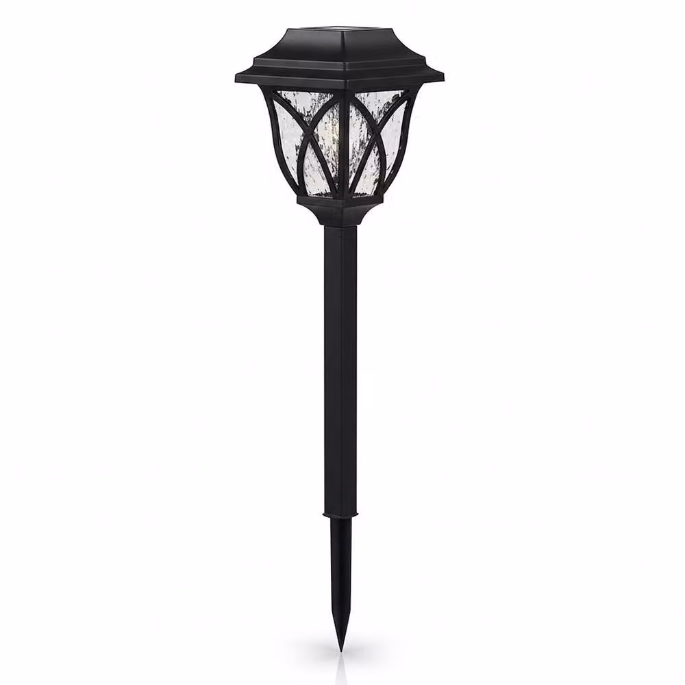 Milagro Solar Garden Lantern with Dusk Sensor, Warm White 3000K, IP44, Black – 5