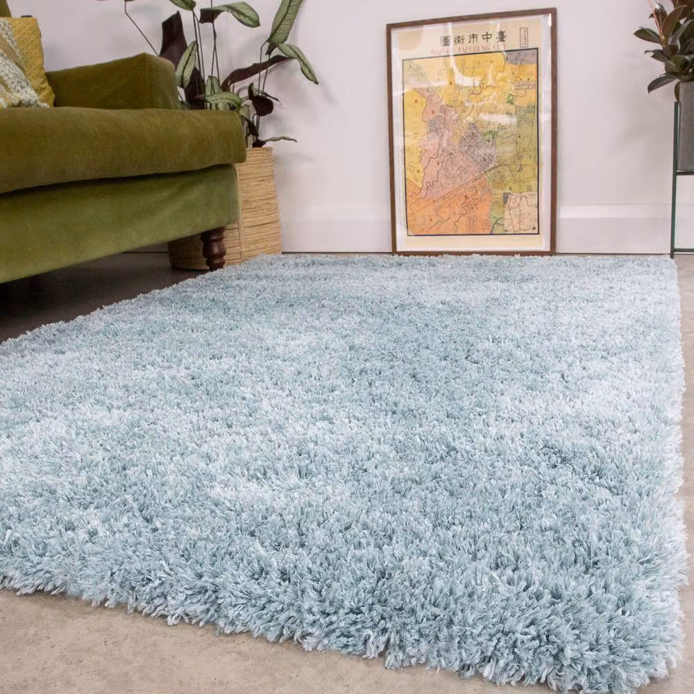Kukoon Blue Shaggy Rug, Soft Plush Pile Rectangular Carpet, W: 120 cm, L: 170 cm – 2