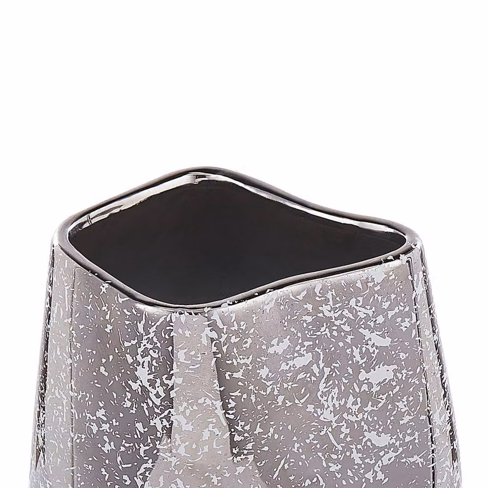 Wyld and Coco Silver and White Speckled Ceramic Stoneware Vase, Height: 20 cm – 2