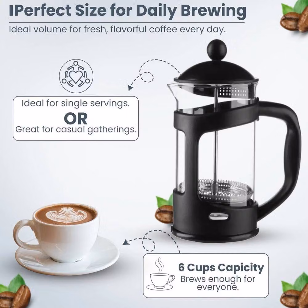 SPETLEK French Press Coffee Maker Cafetiere, 8 Cup, Black – 3