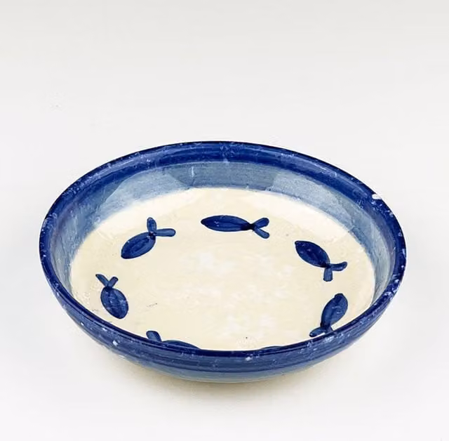 Selbrae House Ceramic Serving Bowl in Blue – 1
