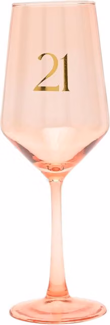 Confetti Women's Celebrations Wine Glass in Peach