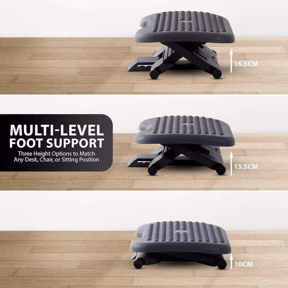 FLAVORA Platform Home Office Footstool Desk in Black – 3