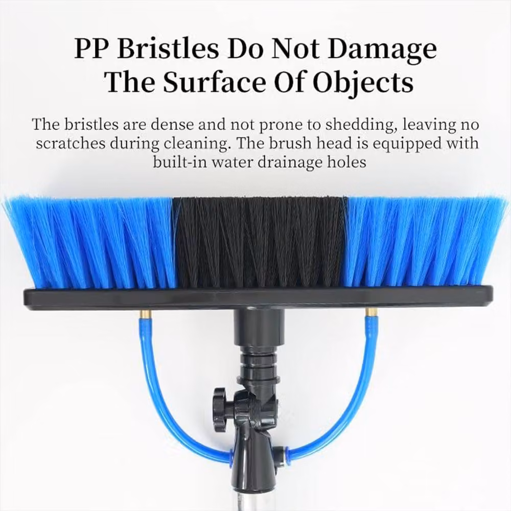 Ventryn Blue Telescopic Solar Panel Cleaning Brush with Hose – 5