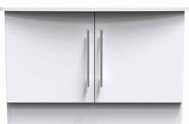 Ready Assembled 2 U Carlton Compact 2 Door TV and Media Unit in White