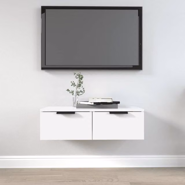 Berkfield Home Wall Mounted White MDF Cabinet W/D/H: 68 x 30 x 20 cm
