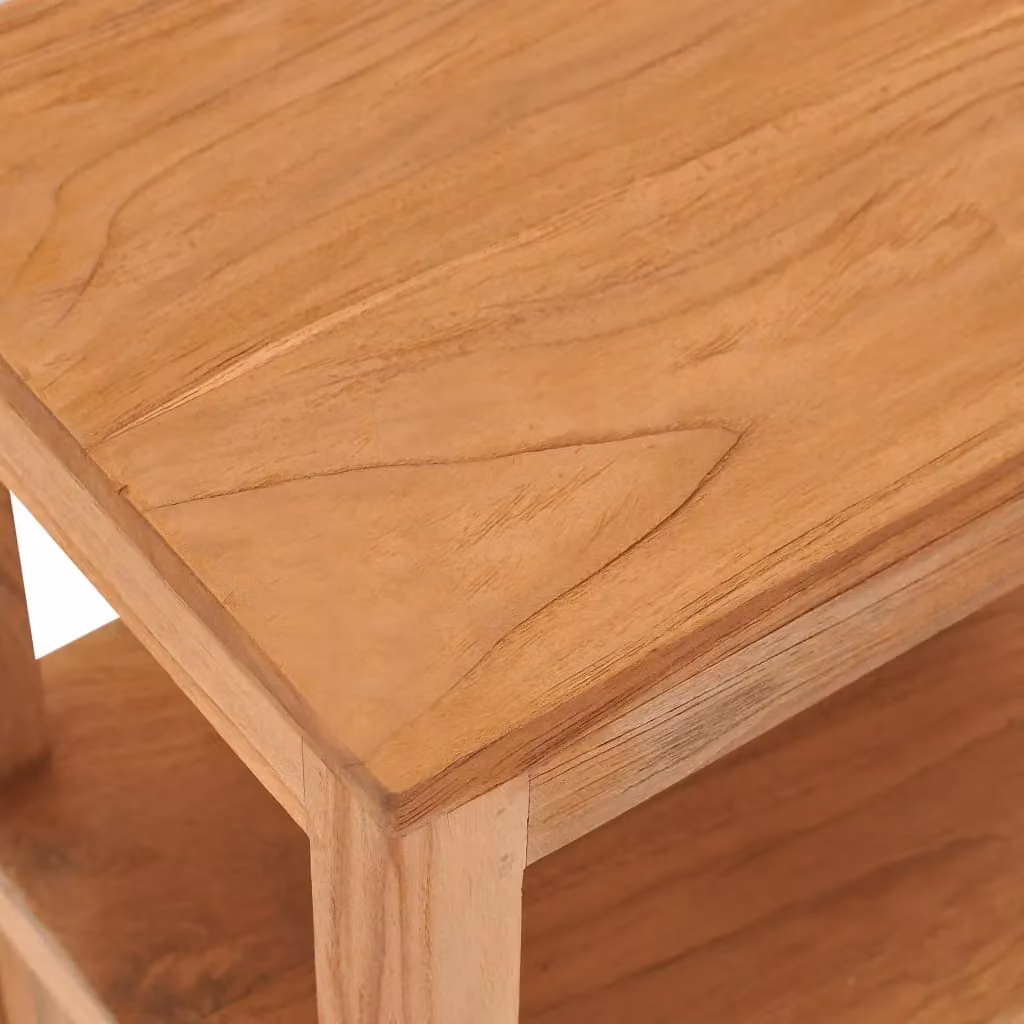 Berkfield Home Solid Teak Wood Bedside Cabinet in Brown, W/D/H: 40 x 30 x 50 cm – 3