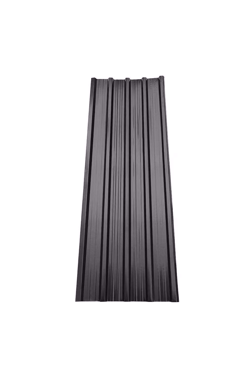 Living and Home Set of 12 Black Powder Coated Steel Corrugated Metal Panels W/D/H: 115 x 45 x 12 cm – 4