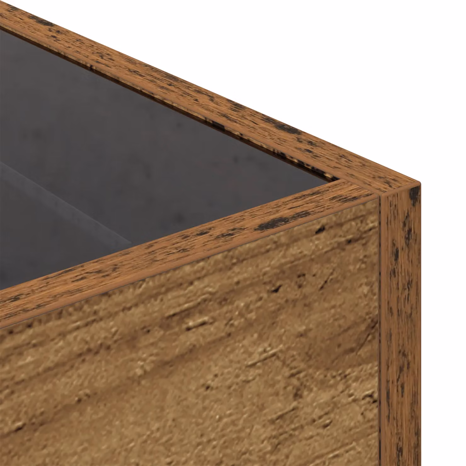 Berkfield Home Square Coffee Table in Brown Rustic Engineered Wood W/D/H: 50 x 50 x 30 cm – 5