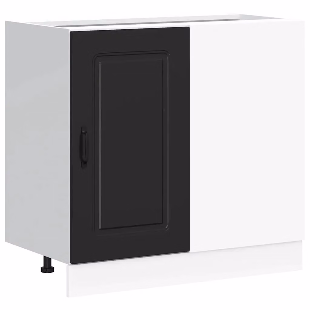 Berkfield Home Kalmar Black Matt MDF Kitchen Base Cabinet – 1