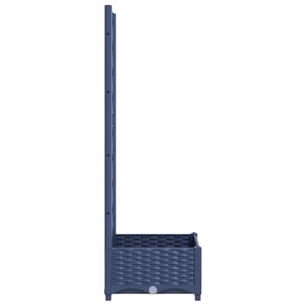 Berkfield Home Garden Planter with Trellis, Dark Grey, W/D/H: 40 x 40 x 121.5 cm – 3