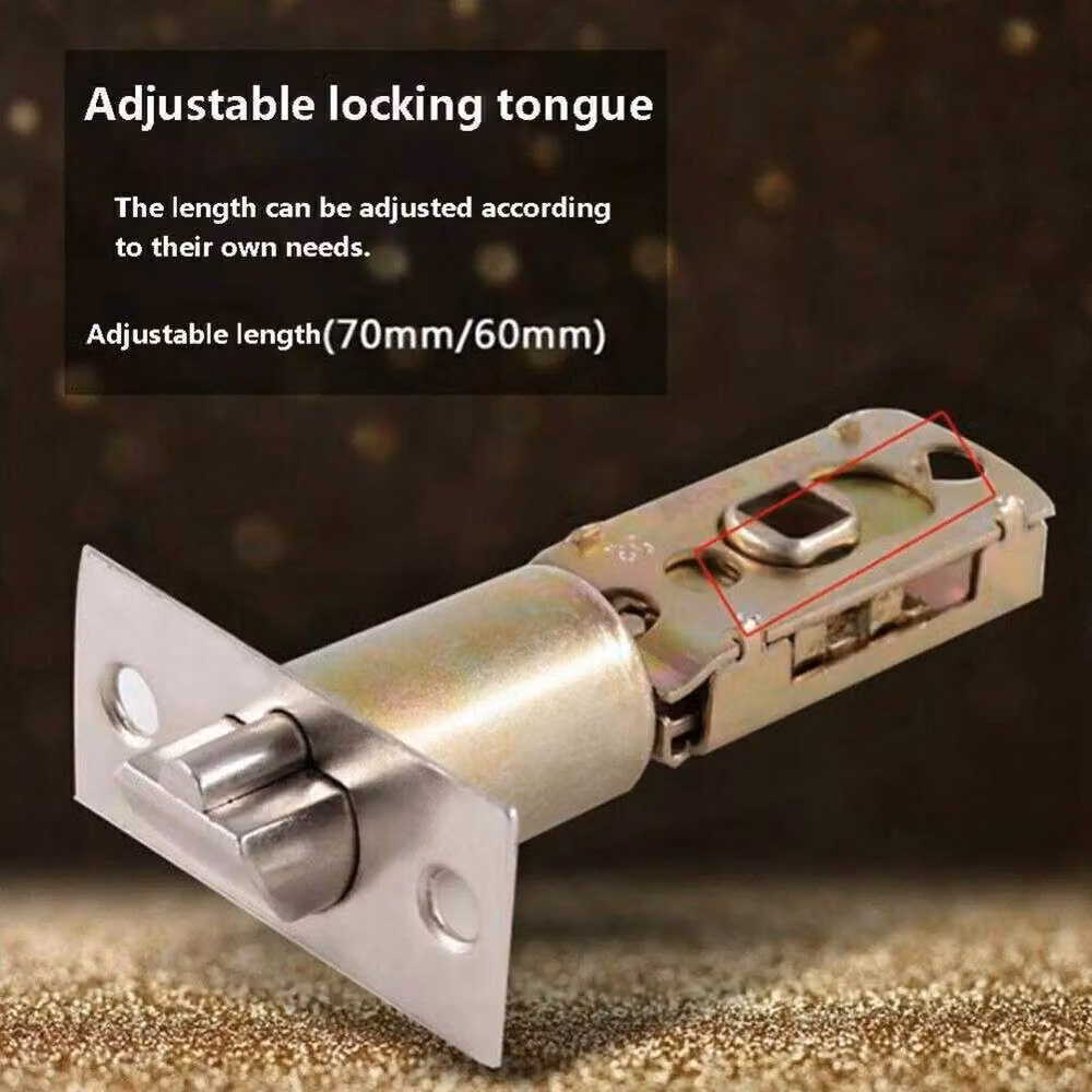 FLAVORA 3-Handle Keyed Entry Door Lever Lock Set in Metallic Silver, Stainless Steel, W: 520 mm, H: 52 mm – 2