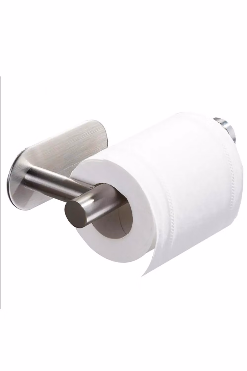 Living and Home Modern Wall Mounted Stainless Steel Toilet Paper Roll Holder in Silver – 3