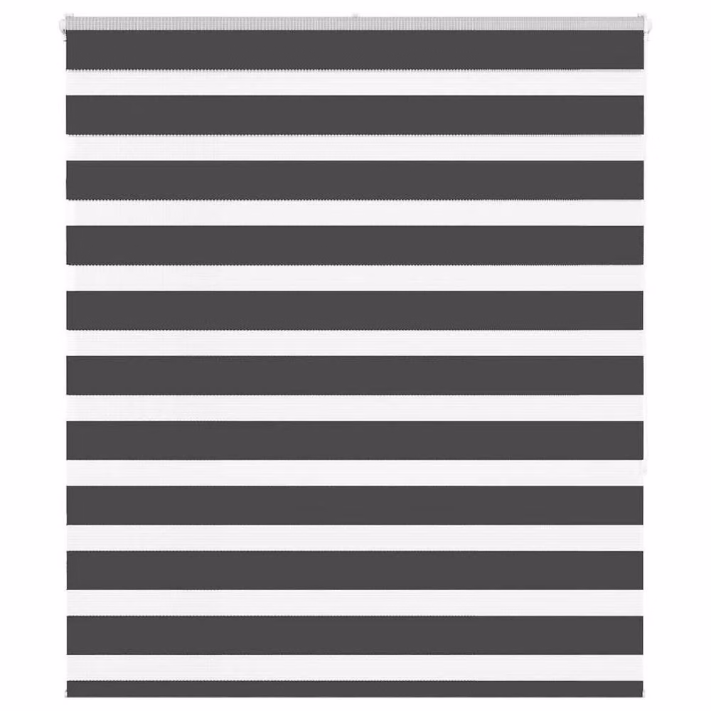 Berkfield Home Black Zebra Day and Night Blind, W: 130 cm, H: 150 cm – 2