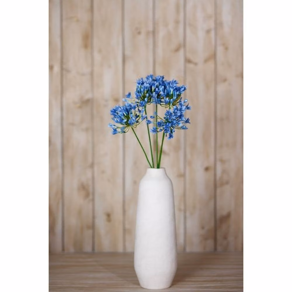 Lemon Pavilion Furniture and Decor Blue Agapanthus Single Stem Plastic Flower W: 15 cm, D: 15 cm, H: 75 cm – 2