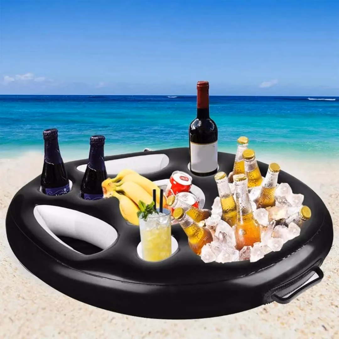 Smartbies Inflatable Pool Floating Drink Holder in Multicolour and Black – 3
