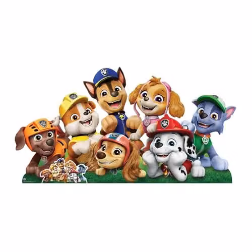 Star Cutouts Paw Patrol Group Shot Wide Cardboard Cutout, Multicolour, Width: 94 cm – 1