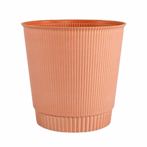 YouGarden Kofi Antique Southern Clay Pot Covers, Set of 2 Plastic Decorative Planters in Brown and Grey, Diameter: 25 cm