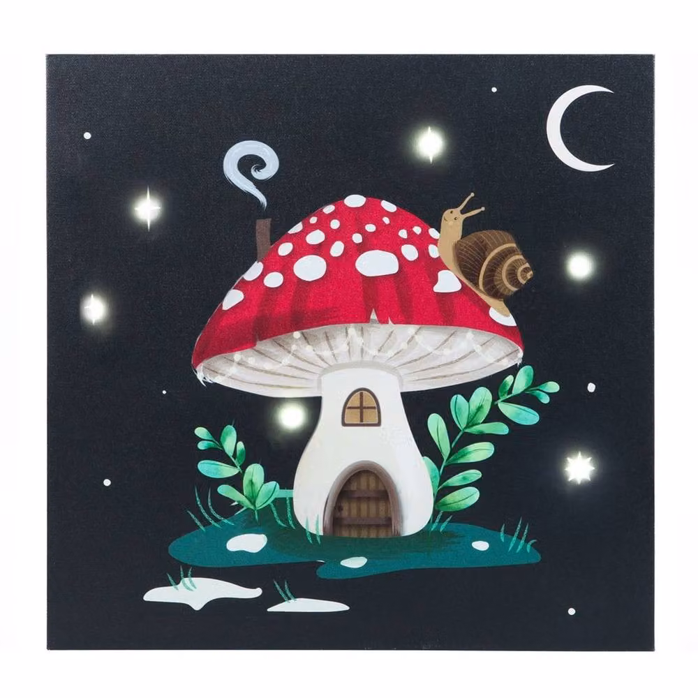 Uniqueful Gnome Sweet Gnome Light Up Multicolour Canvas Wall Plaque – 2