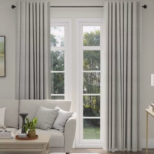 ANTE DECOR Hera Made To Measure Blackout Fabric Curtains in Dove Grey