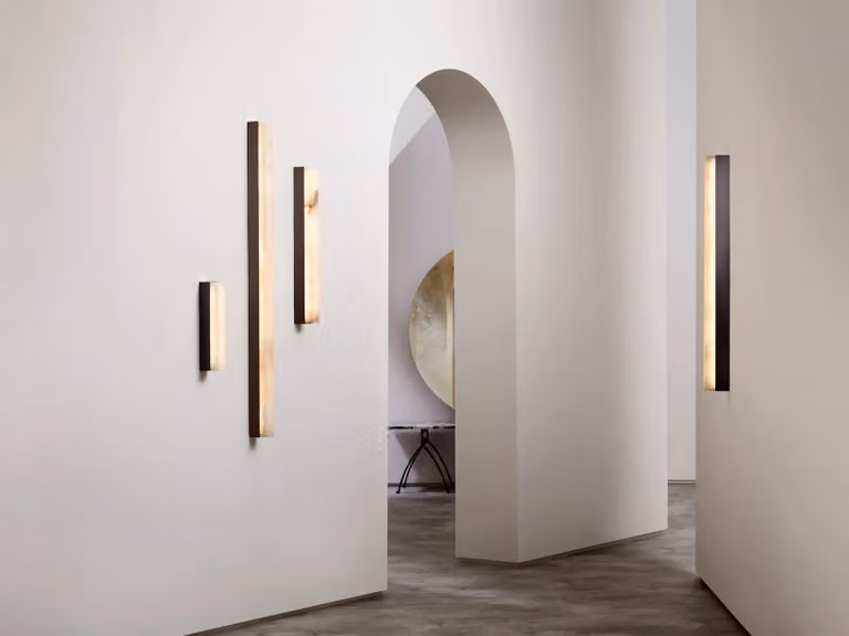 CTO Lighting Artes Black Metal and Stone Up and Down Minimalist Bar Wall Light for Bathrooms (IP44)