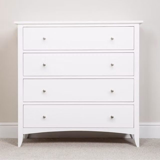 Statement Furniture Edward Hopper 4 Drawer Chest in White