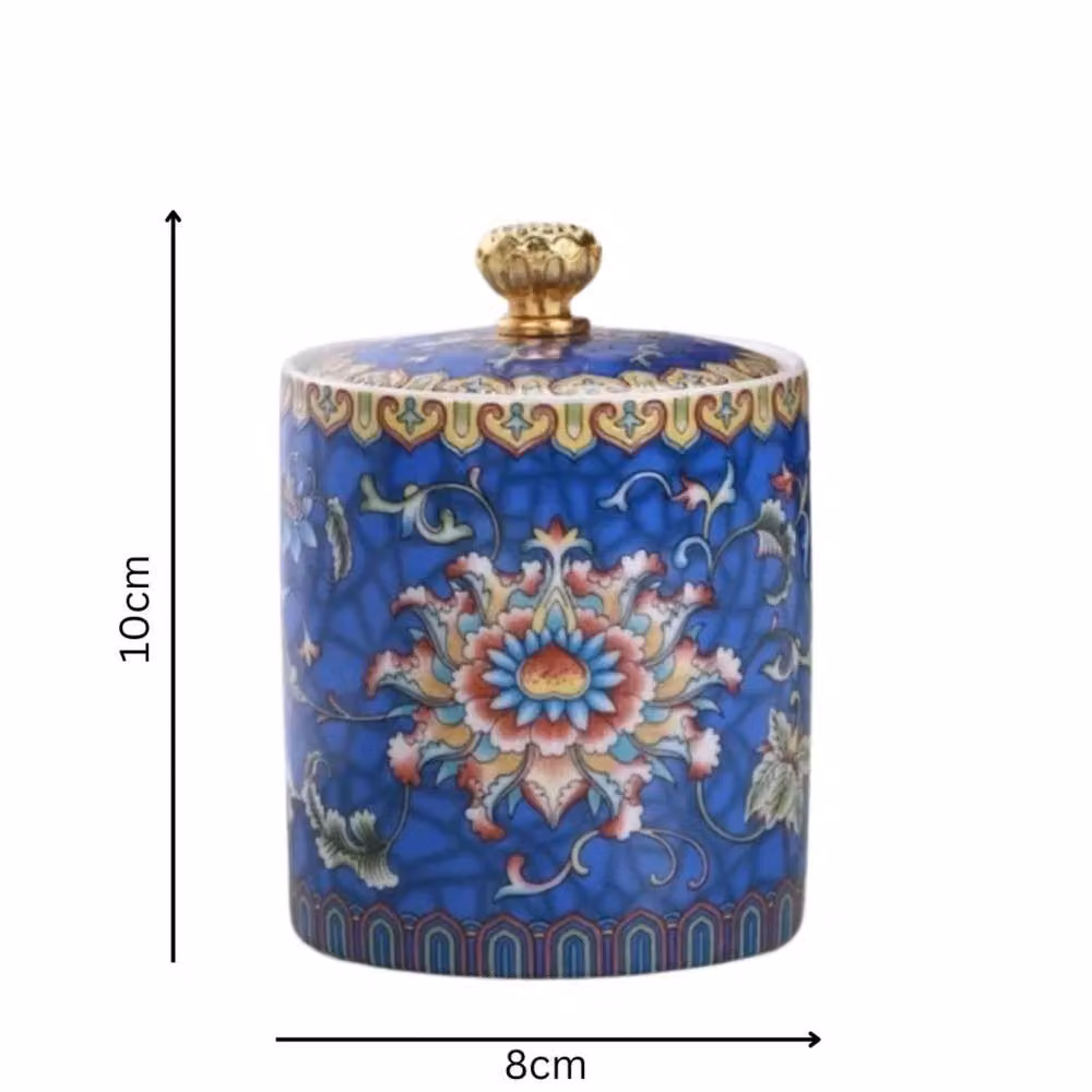 Candle Up Tranquil Deep Blue Small Soy Wax Tabletop Candle in Ceramic – 2