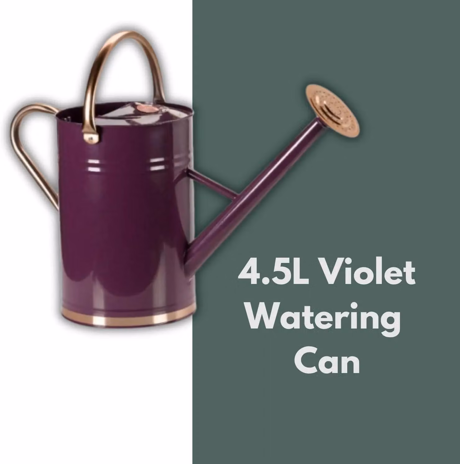 Marco Paul Metal Watering Can with Long Spout, Purple, 4.5L – 3
