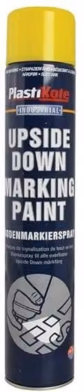 Plastikote Upside Down Marking Paint in Yellow, 750 ml